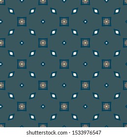 Seamless vector pattern in geometric ornamental style