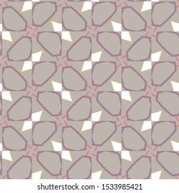 Seamless vector pattern in geometric ornamental style