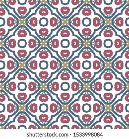Seamless vector pattern in geometric ornamental style