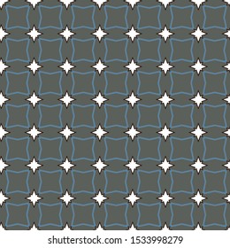 Seamless vector pattern in geometric ornamental style