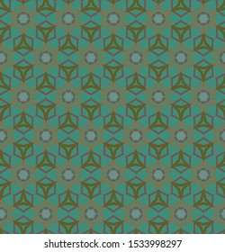 Seamless vector pattern in geometric ornamental style