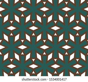 Seamless vector pattern in geometric ornamental style