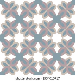 Seamless vector pattern in geometric ornamental style