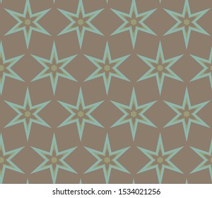 Seamless vector pattern in geometric ornamental style