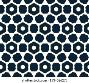 Seamless vector pattern in geometric ornamental style