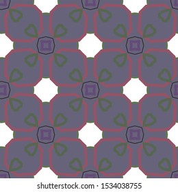 Seamless vector pattern in geometric ornamental style