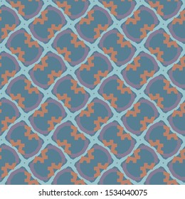 Seamless vector pattern in geometric ornamental style