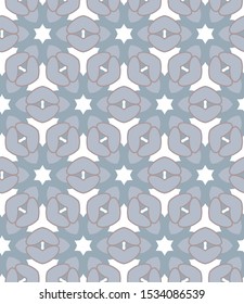 Seamless vector pattern in geometric ornamental style