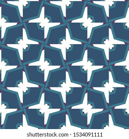 Seamless vector pattern in geometric ornamental style