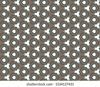 Seamless vector pattern in geometric ornamental style