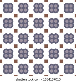 Seamless vector pattern in geometric ornamental style