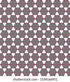 Seamless vector pattern in geometric ornamental style