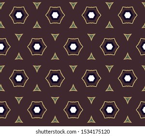 Seamless vector pattern in geometric ornamental style