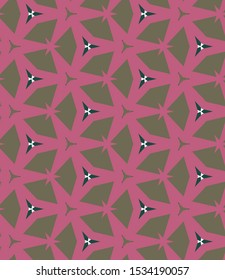 Seamless vector pattern in geometric ornamental style