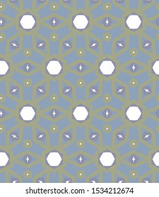 Seamless vector pattern in geometric ornamental style