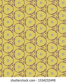 Seamless vector pattern in geometric ornamental style