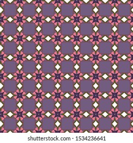 Seamless vector pattern in geometric ornamental style