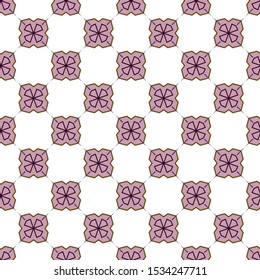 Seamless vector pattern in geometric ornamental style