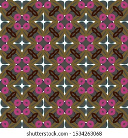Seamless vector pattern in geometric ornamental style