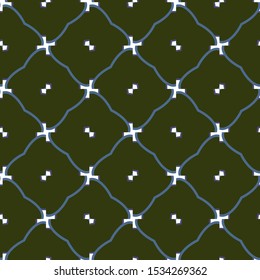 Seamless vector pattern in geometric ornamental style