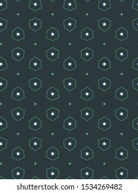 Seamless vector pattern in geometric ornamental style