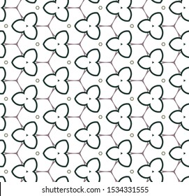 Seamless vector pattern in geometric ornamental style