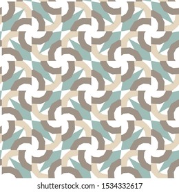 Seamless vector pattern in geometric ornamental style