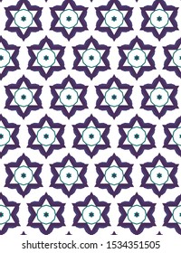 Seamless vector pattern in geometric ornamental style