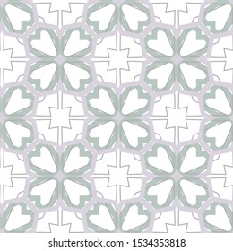 Seamless vector pattern in geometric ornamental style
