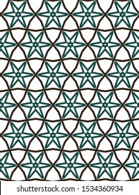 Seamless vector pattern in geometric ornamental style
