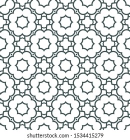 Seamless vector pattern in geometric ornamental style