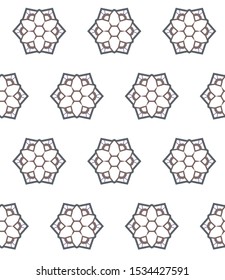 Seamless vector pattern in geometric ornamental style