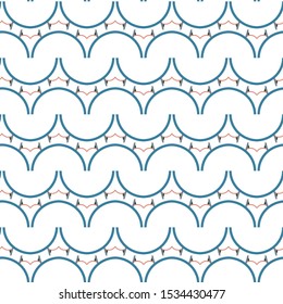 Seamless vector pattern in geometric ornamental style