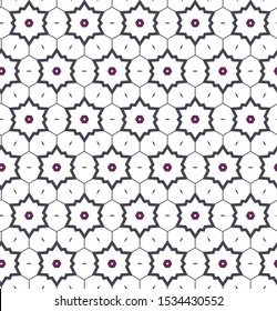 Seamless vector pattern in geometric ornamental style