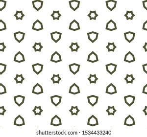Seamless vector pattern in geometric ornamental style