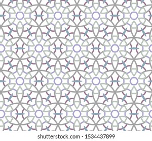 Seamless vector pattern in geometric ornamental style