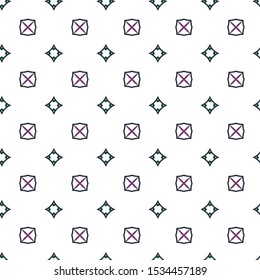 Seamless vector pattern in geometric ornamental style