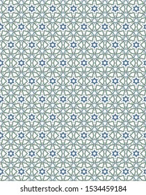 Seamless vector pattern in geometric ornamental style