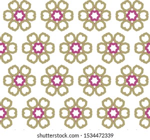 Seamless vector pattern in geometric ornamental style