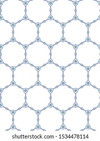 Seamless vector pattern in geometric ornamental style