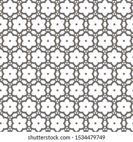 Seamless vector pattern in geometric ornamental style