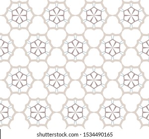 Seamless vector pattern in geometric ornamental style