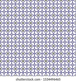 Seamless vector pattern in geometric ornamental style