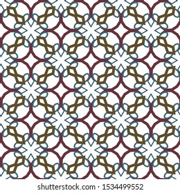 Seamless vector pattern in geometric ornamental style