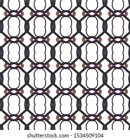 Seamless vector pattern in geometric ornamental style