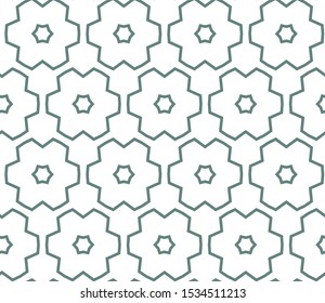 Seamless vector pattern in geometric ornamental style