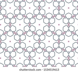 Seamless vector pattern in geometric ornamental style