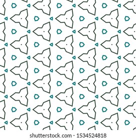 Seamless vector pattern in geometric ornamental style