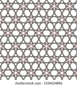 Seamless vector pattern in geometric ornamental style