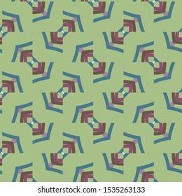 Seamless vector pattern in geometric ornamental style